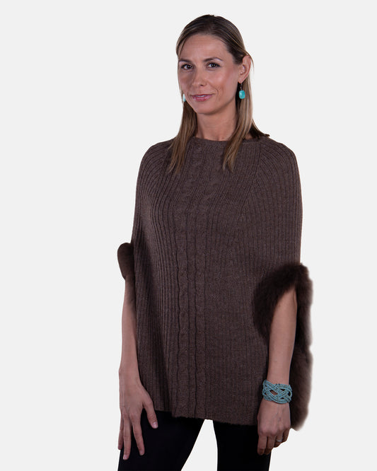 Silvia Fur Poncho