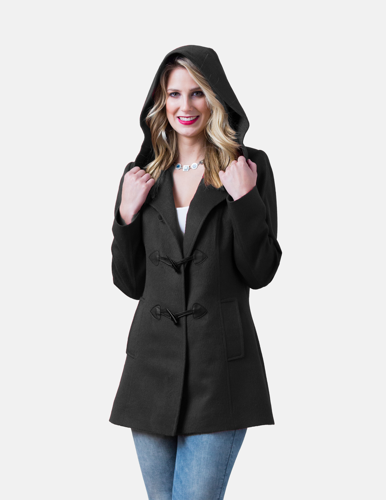 Hooded Coat, Red, S Hooded Coat, Red, S